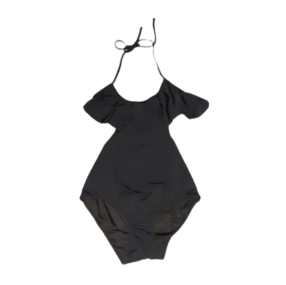 Victoria's Secret Open Back Black Dark Academia Baddie Swimsuit Size S